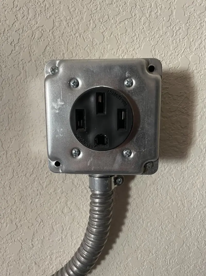 NEMA 14-50 outlet installed for Electrical Panel Upgrade in East Pikeland